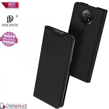 Dux Ducis dirbtinės odos atverčiamas dėklas - juodas (telefonams Xiaomi Redmi Note 9T)